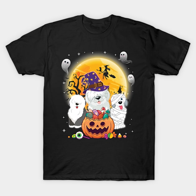 Sheep Dog Dog Mummy Witch Moon Ghosts Happy Halloween Thanksgiving Merry Christmas Day T-Shirt by joandraelliot